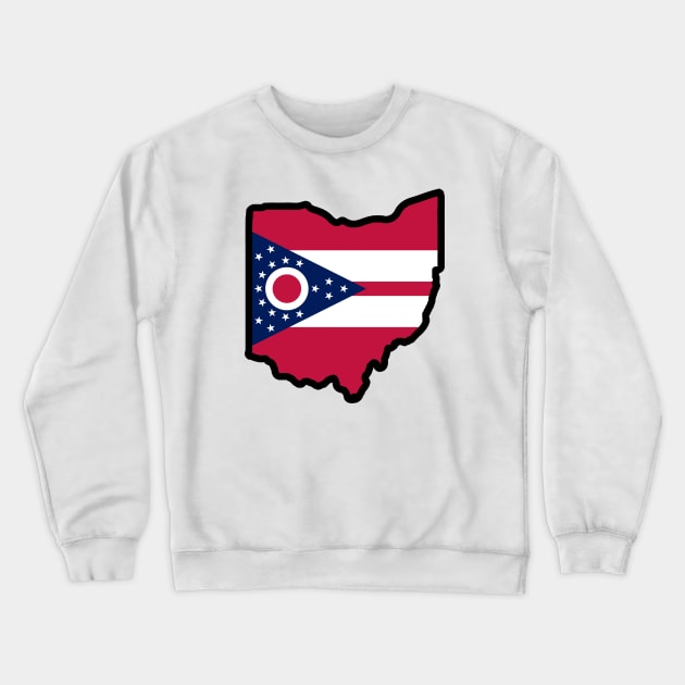 Ohio Flag Crewneck Sweatshirt by DarkwingDave